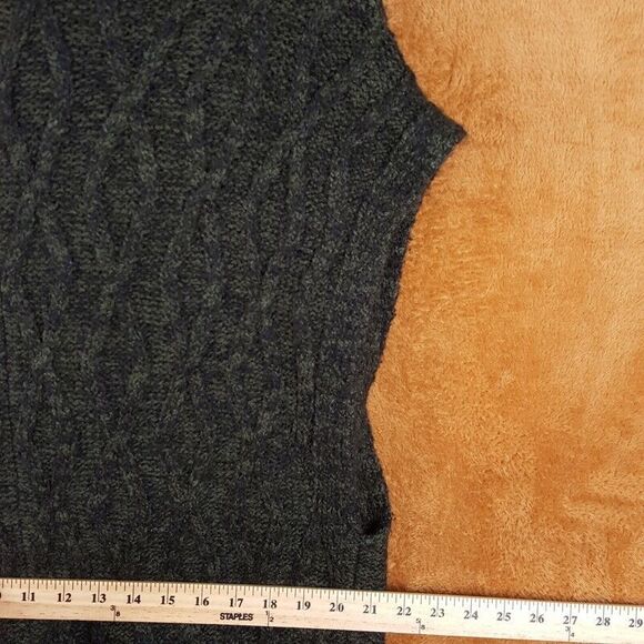 ALICE & OLIVIA Womens Sweater XS Green Cardigan Vest Open Oversized Chunky Knit - Picture 5 of 7